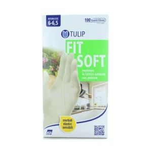 Guanto monouso in latice naturale con polvere FIT SOFT